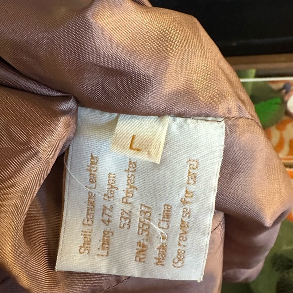 Vintage Suede Oversized Newport Harbor Brown Women's Leather Jacket - Picture 9 of 9